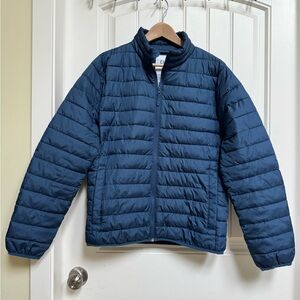 Gap Light Weight Cold Control Blue Puffer Jacket. Size M